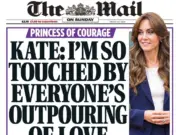 Mail on Sunday Kate front page in March 2024