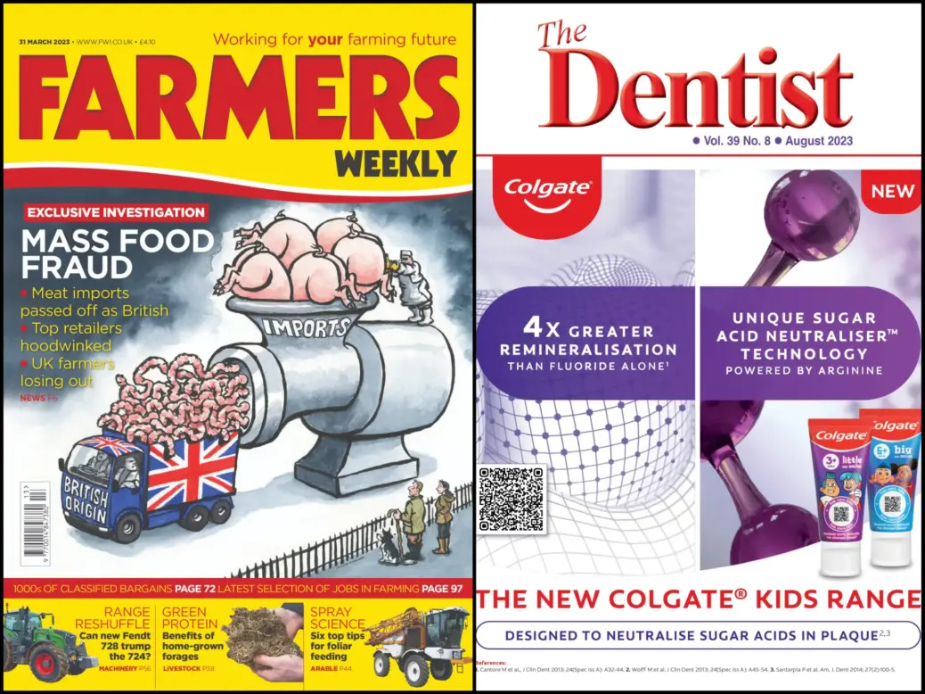Farmers Weekly and The Dentist, two Mark Allen Group titles