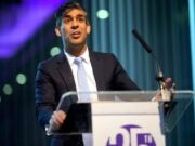 Prime Minister Rishi Sunak speaking at the Society of Editors' 25th anniversary conference in London on 30 April 2024. Picture: Yui Mok/PA Wire