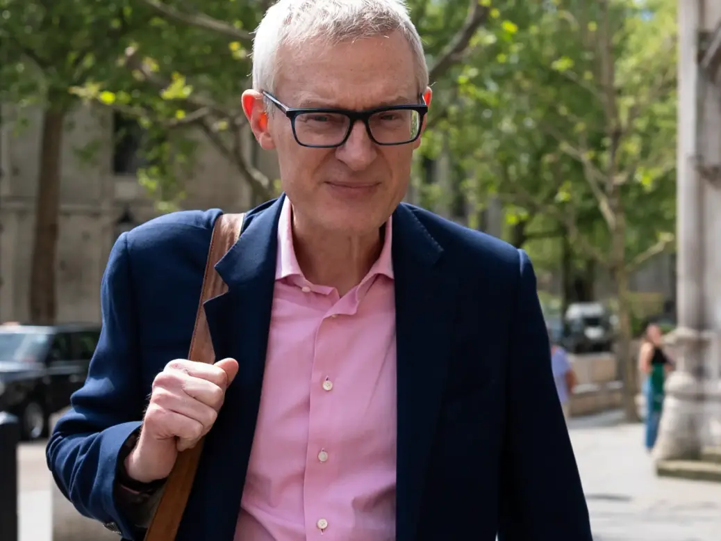 Jeremy Vine arrives at the Royal Courts of Justice in London for the first hearing in the libel claim brought by himself against Joey Barton. The presenter is suing the former footballer for libel on 9 May 2024. Picture: Jordan Pettitt/PA Wire