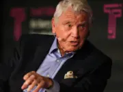 Don McCullin on stage at the Sir Harry Summit on 15 May 2024. Picture: Parsons Media