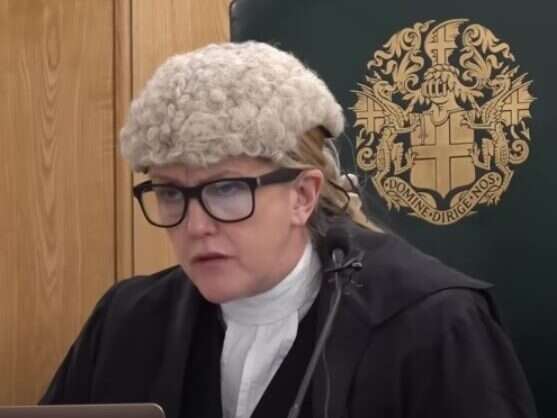 Judge Angela Rafferty KC sentencing three people for murdering a vulnerable woman they "treated like a slave" on 5 March 2024. Picture: Sky News - Courts Youtube screenshot