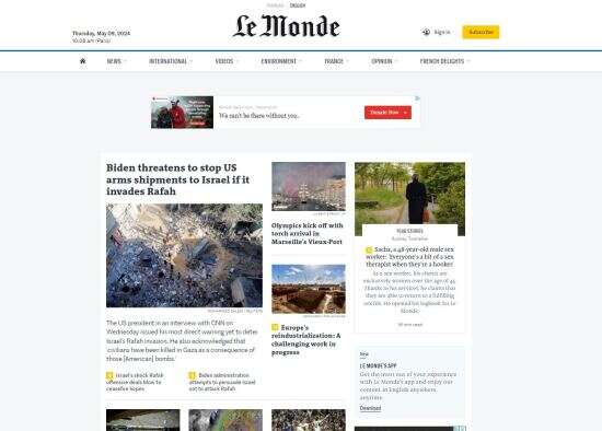 Le Monde's English language edition