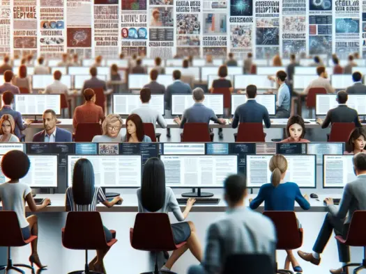 Newsroom stock picture generated by AI. Picture: Shutterstock AI Image Generator
