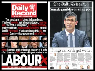 General election 2024 press endorsements: Daily Record backs Labour saying vote 'is not about independence'