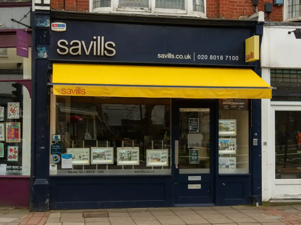 A Savills estate agent, illustrating a story about a £460 sum demanded from hyperlocal news site Marlborough News by photo library Alamy. Marlborough News say the image they are being billed over was provided with the assurance it was rights-free by Savills in 2016 and that the publicly-traded estate agent refuses to pay the bill.