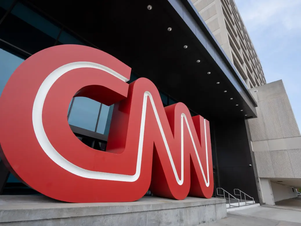 A giant CNN sign is seen at the entrance to the CNN Center in Atlanta, Georgia, the international headquarters of the Cable News Network. Picture: Shutterstock/Tada Images