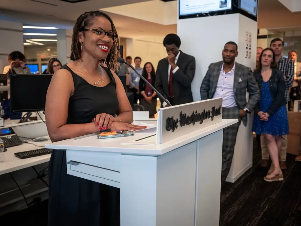 Krissah Thompson, the Washington Post managing editor who has been reassigned to oversee the building of its mysterious "third newsroom" that has been proposed by publisher Will Lewis as a way to add new revenue streams.