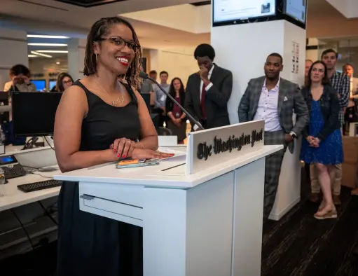 Krissah Thompson, the Washington Post managing editor who has been reassigned to oversee the building of its mysterious "third newsroom" that has been proposed by publisher Will Lewis as a way to add new revenue streams.