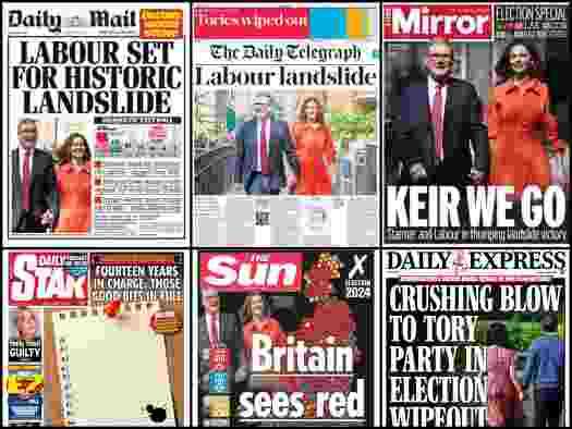 UK general election front pages 2024