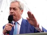Reform UK leader Nigel Farage gives a speech to supporters on Clacton Pier in Essex on 3 July 2024. Picture: PA Media/Ian West