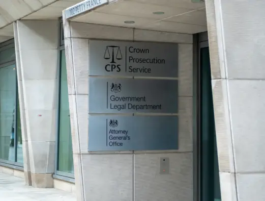 Signage outside Attorney General's Office plus Crown Prosecution Service and Government Legal Department building in London. Picture: Shutterstock/William Barton