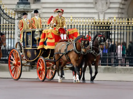 Prince Charles and Camilla, Duchess of Cornwall leave Buckingham Palace for the State Opening of Parliament on May 8, 2013 in London. Picture: Thomas Dutour/Shutterstock