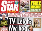 Daily Star Sunday front page from 15 September 2024. Features headline "TV Leigh: My bog was haunted by ghost"