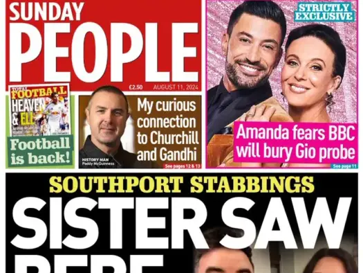 Sunday People front page on 11 August 2024