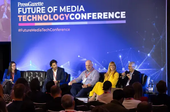 Left to right: Press Gazette UK editor Charlotte Tobitt; Denis Haman, chief executive of Glide Publishing Platform; Barry Adams, SEO consultant, Polemic Digital; Carly Steven, global head of SEO, Mail Online; and Madhav Chinnappa, senior executive consultant. Picture: ASV Photography Ltd