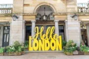 A 'Hello London' sign in Covent Garden, London in 2021, illustrating a story about the launch of Jim Waterson's new London-focused local news Substack, London Centric.