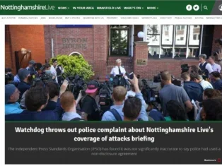 Nottingham Post vindicated over characterisation of police 'non-disclosable' briefing