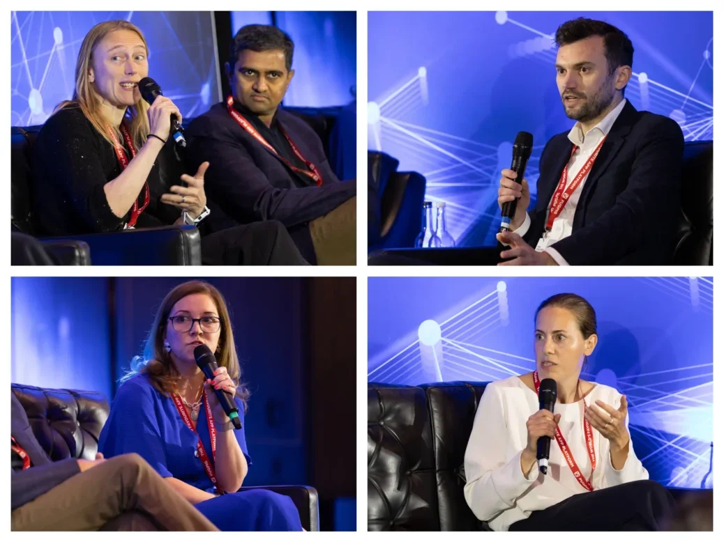 Speakers at Press Gazette's Future of Media Technology Conference 2024, clockwise from top left: Guardian chief supporter officer Liz Wynn, Chargebee CEO and co-founder Krish Subramanian, Racing Post editor Tom Kerr, Politico Europe deputy editor-in-chief Kate Day, and Fiona Spooner, managing director, consumer revenue at the FT. Pictures: ASV Photography for Press Gazette