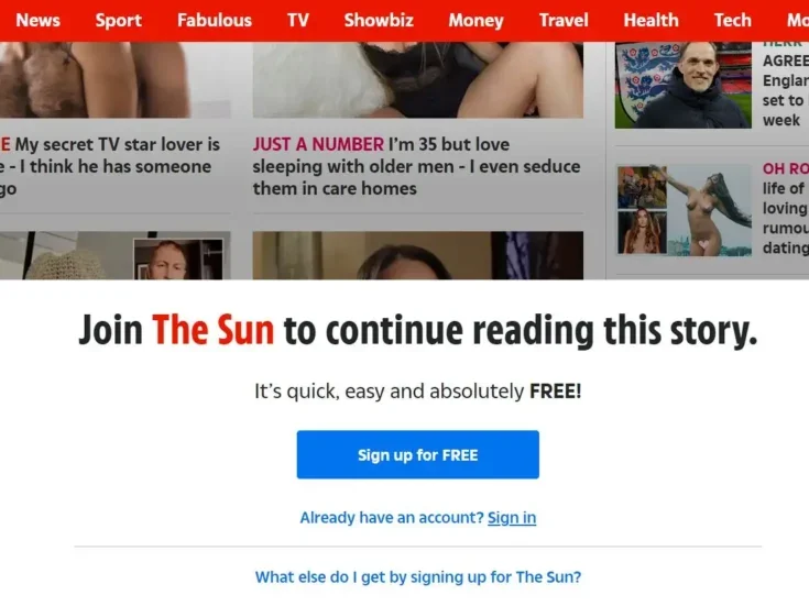 The Sun launches registration wall for premium content