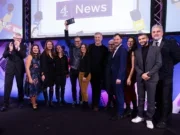 Channel 4 News team picks up News Provider of the Year at the British Journalism Awards 2024. Picture: ASV Photography/Press Gazette