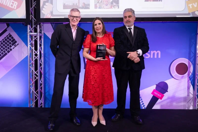 Caroline Wheeler awarded Journalist of the Year at the British Journalism Awards 2024. Picture: ASV Photography/Press Gazette