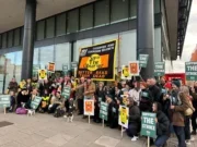 Guardian and Observer journalists on strike, December 4 2024. Picture: Bron Maher