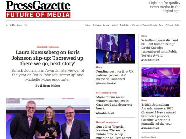 Press Gazette launches website registration wall