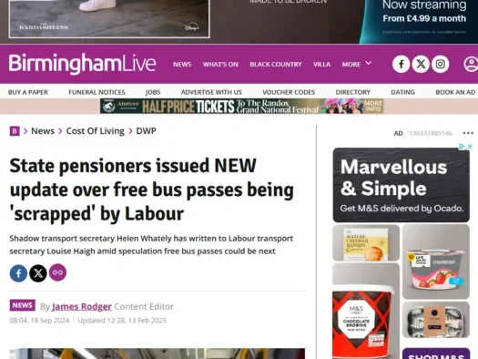 Screenshot of Birmingham Live article that was subject to an upheld IPSO complaint