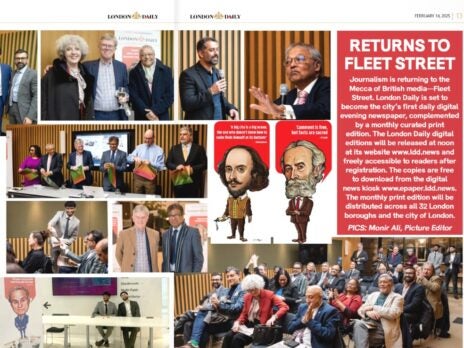 New London newspaper launches with promise to revitalise Fleet Street