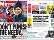 Mirror and i front pages on 18 March 2025