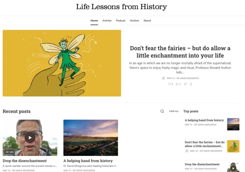 HistoryExtra's new Substack Life Lessons From History