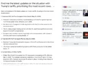 Example of Google AI Mode answer about Trump tariffs