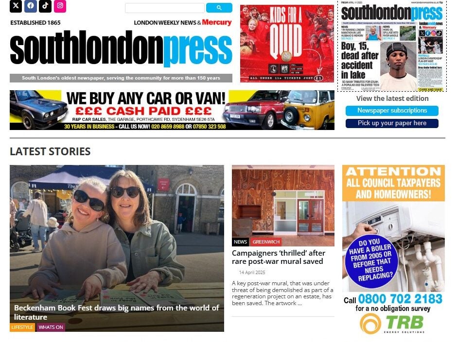 South London Press website