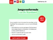 Youth sign-up page for Mediahuis Belgium subscriptions