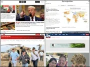 Four of the biggest news websites in the US: BBC, New York Times, CNN and Fox News homepages screenshotted on 1 August 2025