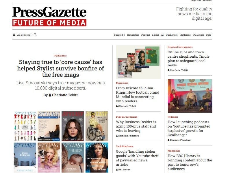 Press Gazette tops ranking of websites covering media industry news Press Gazette tops ranking of websites covering media industry news