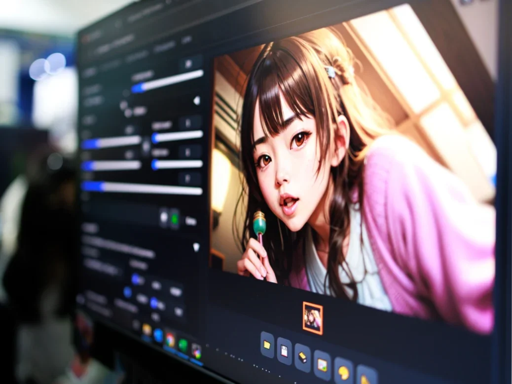 A close-up taken in November 2023 of a monitor displaying an AI-generated image created by Stable Diffusion, the AI image generation engine of Stability.ai. Picture: Shutterstock/TY Lim