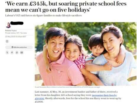 Telegraph withdraws banker school fees story after being deceived by source Telegraph withdraws banker school fees story after being deceived by source