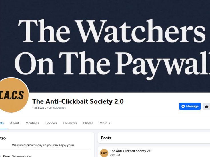 'Anti-clickbait' Facebook page relaunches after Ladbible complaints led to takedown