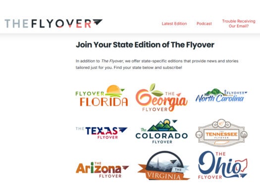 The Flyover's home page