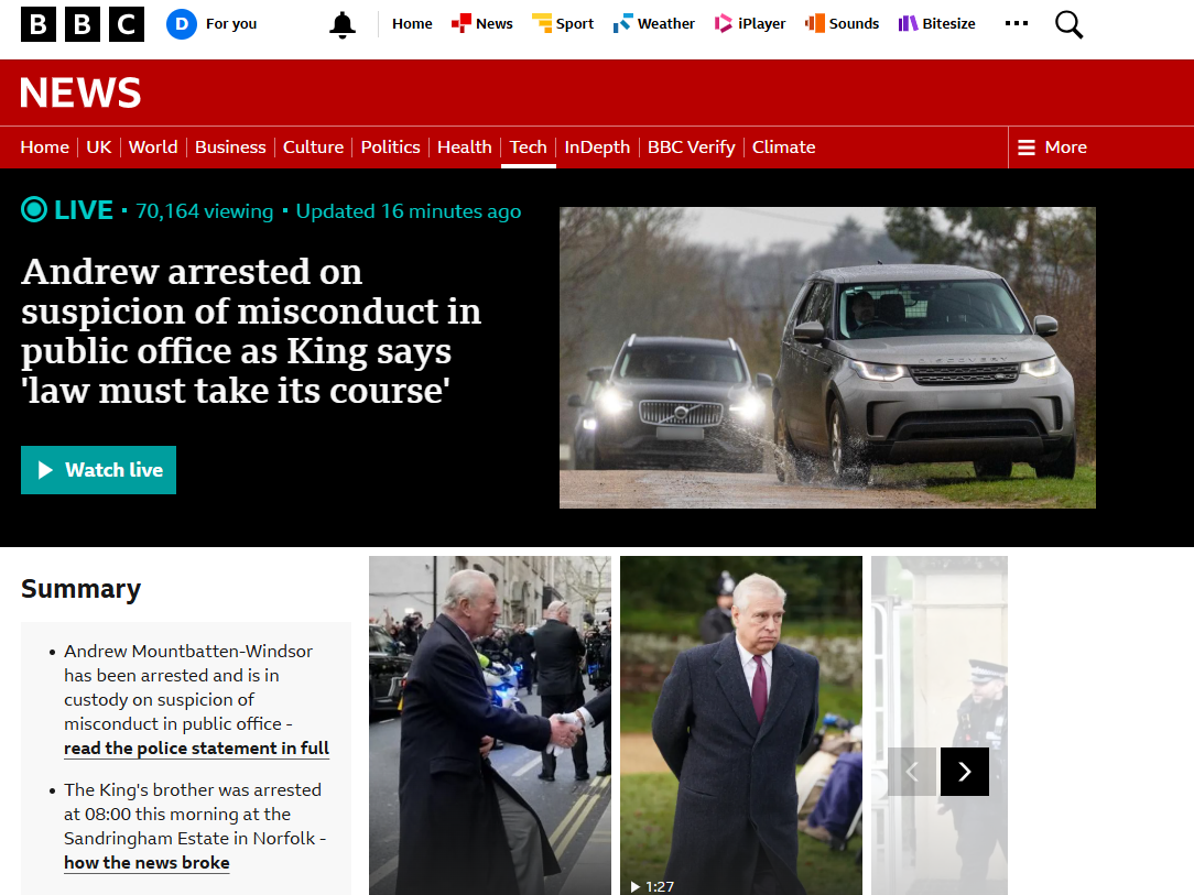 Prince Andrew arrest: How story broke and why he was named by media