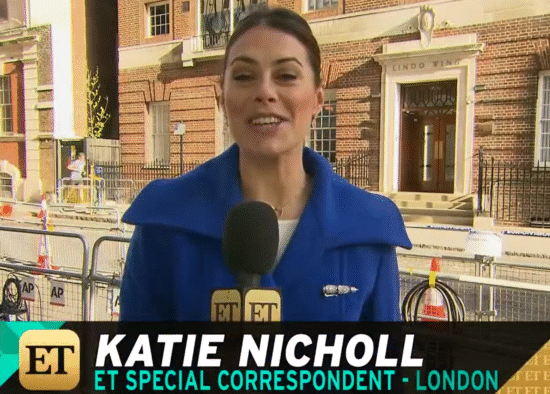 Katie Nicholl reporting for Entertainment Tonight in the US