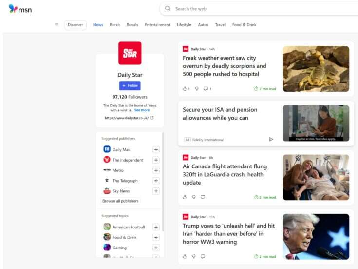 Daily Star became a hit on MSN by tailoring content to robot editor