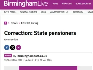 Reach website rapped over 'significantly misleading' pensions headline