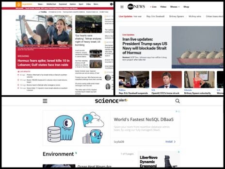 Top 50 US news websites: Double-digit YoY declines at more than half despite Iran war