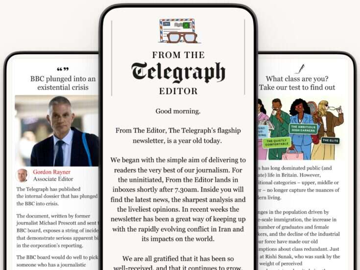 Daily newsletter is Telegraph’s 'biggest source of subscribers' one year after launch