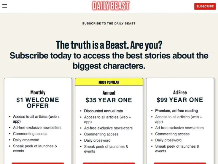 Daily Beast makes subscriptions 'core focus' of revenue growth