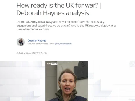 Sky News moves into paid online content with planned launch of defence app