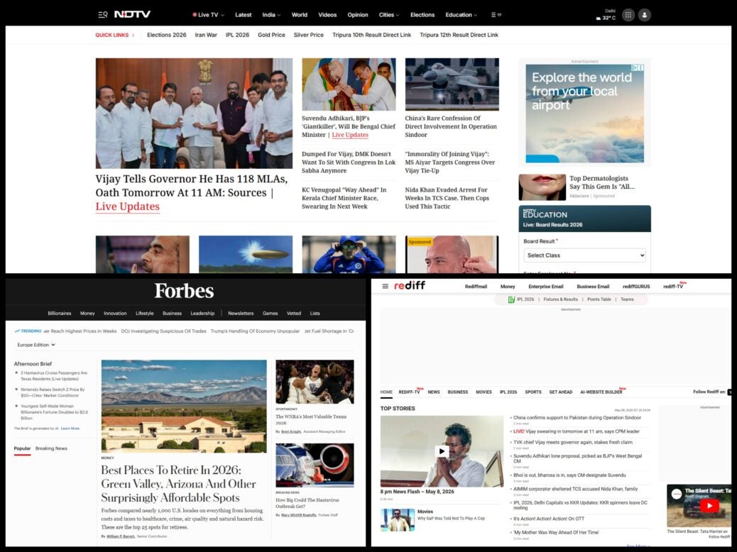 Top 50 English-language news sites in the world in April: Just three newsbrands grow traffic in past month